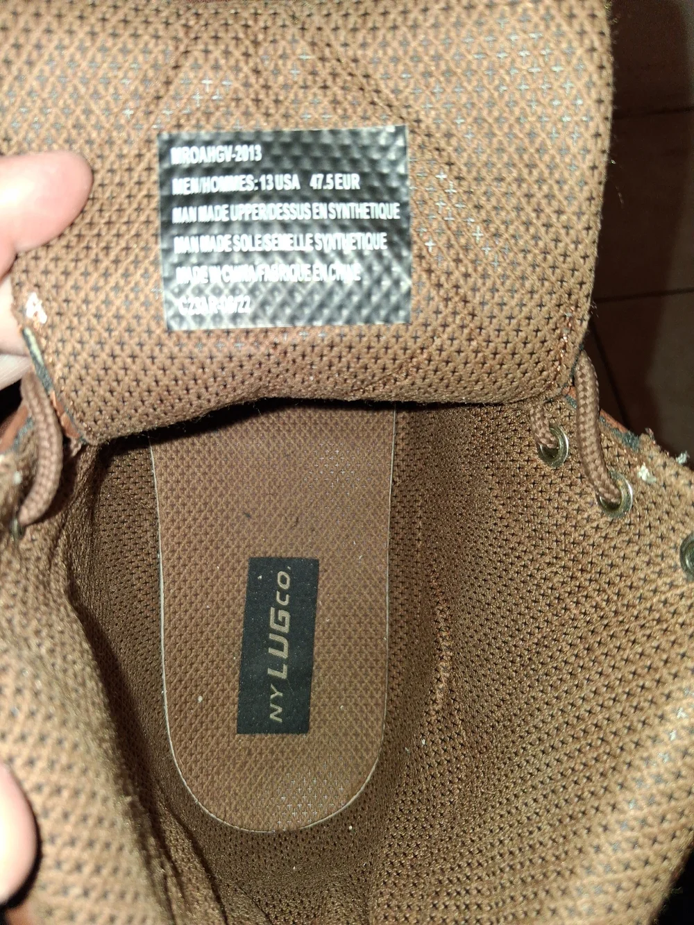 lug Men's Brown Mesh Work Boots